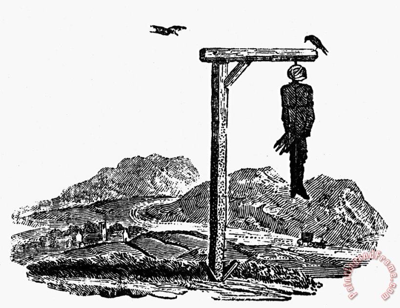 Others Bewick: Hanged Man Art Print