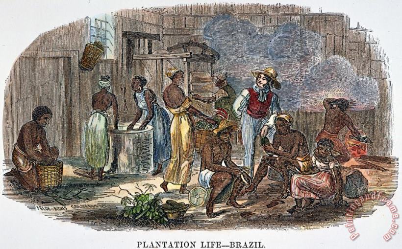 Brazil: Slavery, 1857 painting - Others Brazil: Slavery, 1857 Art Print