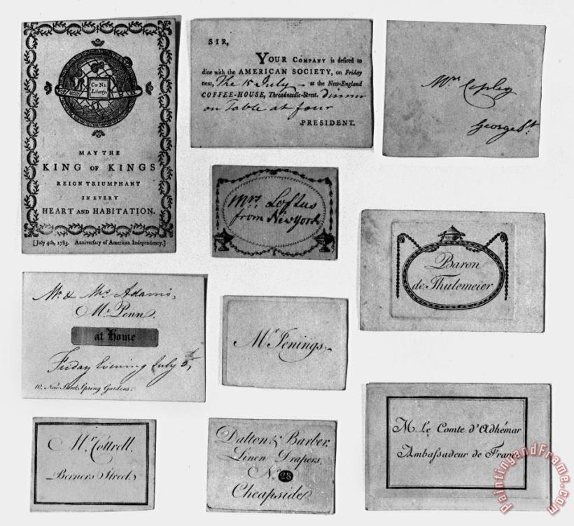 Others Calling Cards, 1785-1816 Art Painting