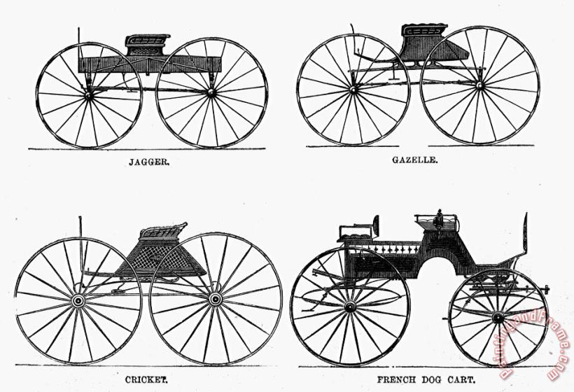 CARRIAGE TYPES, c1860 painting - Others CARRIAGE TYPES, c1860 Art Print