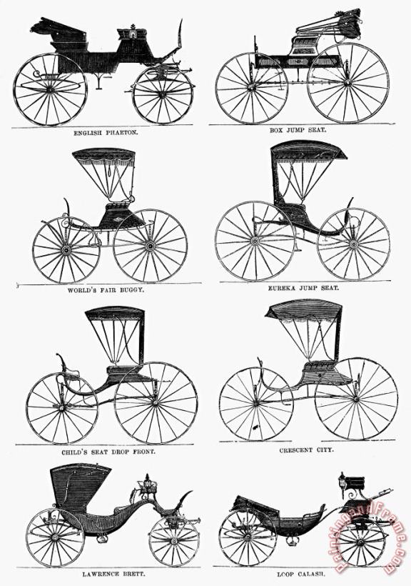 Others CARRIAGE TYPES, c1860 Art Print