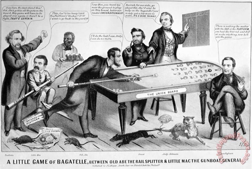 Cartoon: Election Of 1864 painting - Others Cartoon: Election Of 1864 Art Print