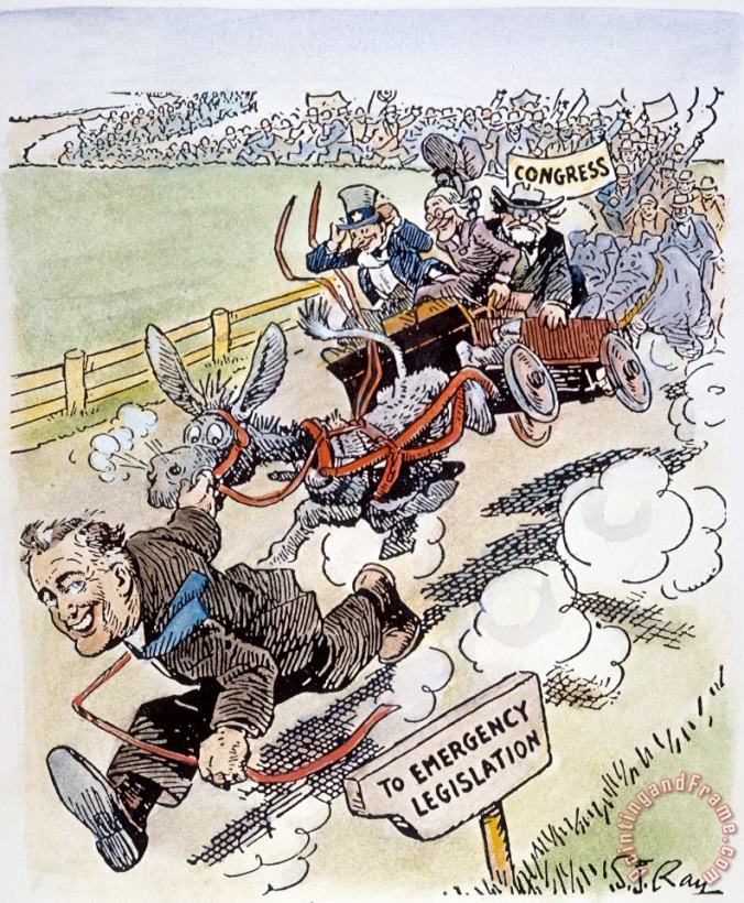 Others Cartoon: New Deal, 1933 Art Print