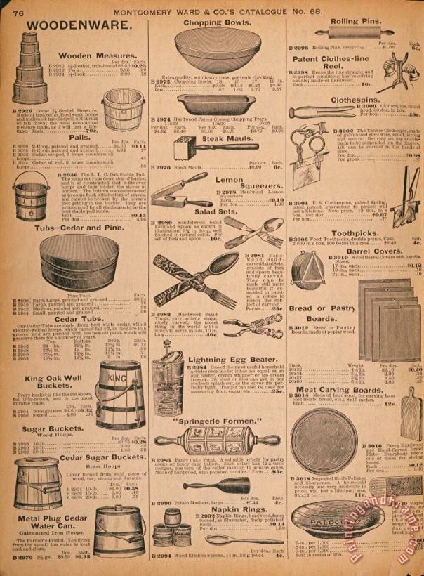 Others CATALOG PAGE, c1900 Art Print