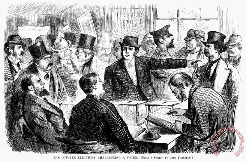Others Challenging A Voter, 1872 Art Painting