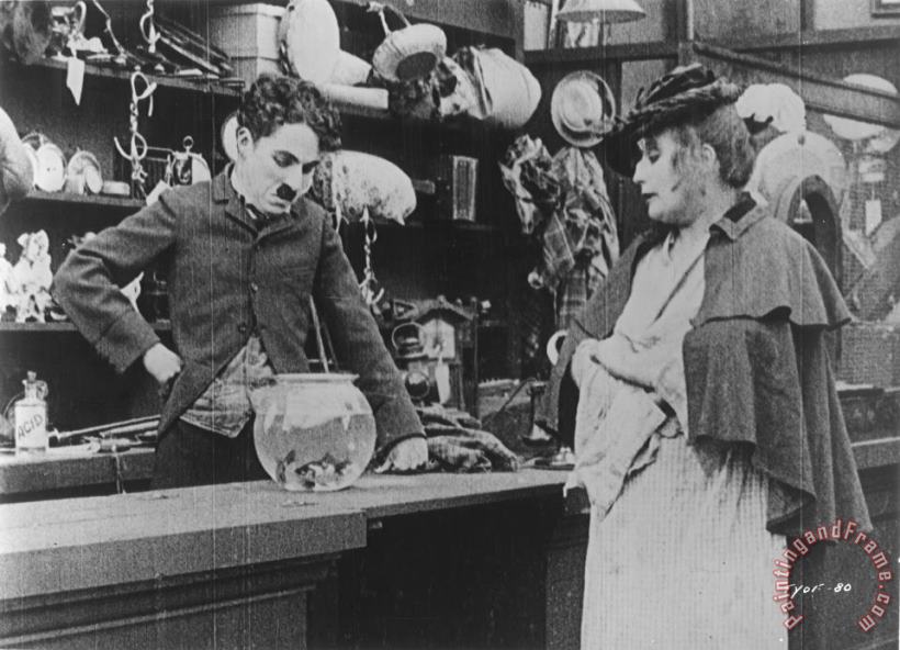 Chaplin: The Pawnshop painting - Others Chaplin: The Pawnshop Art Print