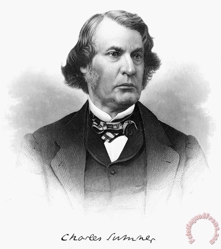 Others Charles Sumner (1811-1874) Art Painting