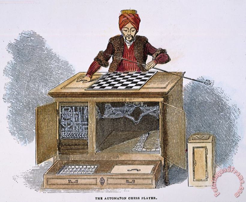 Chess: Automaton, 1845 painting - Others Chess: Automaton, 1845 Art Print