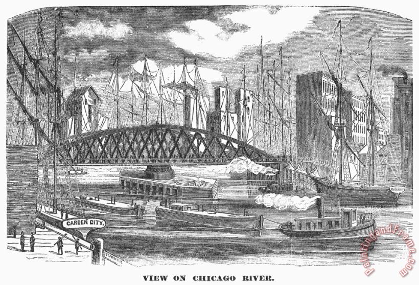 Others Chicago River, 1878 Art Print