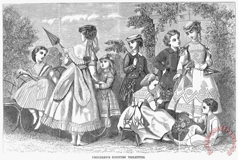Childrens Fashion, 1868 painting - Others Childrens Fashion, 1868 Art Print