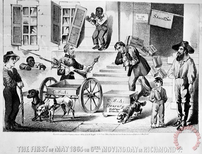 Civil War: Cartoon, 1865 painting - Others Civil War: Cartoon, 1865 Art Print