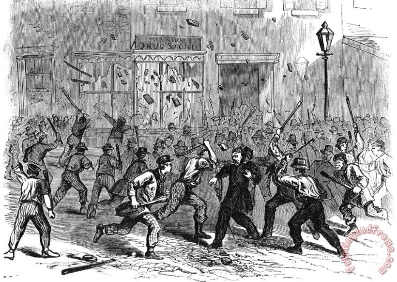 Civil War: Draft Riots painting - Others Civil War: Draft Riots Art Print