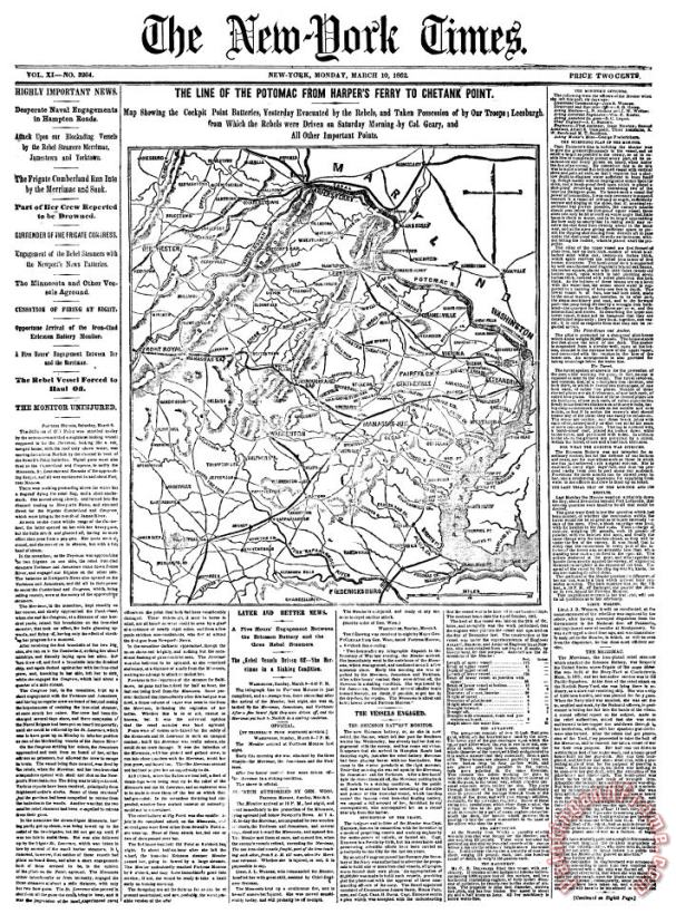 Others Civil War Map: Virginia Art Print
