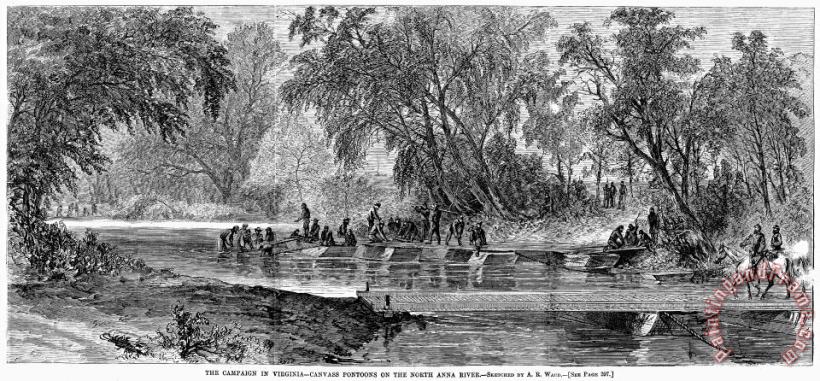 Civil War: North Anna River painting - Others Civil War: North Anna River Art Print