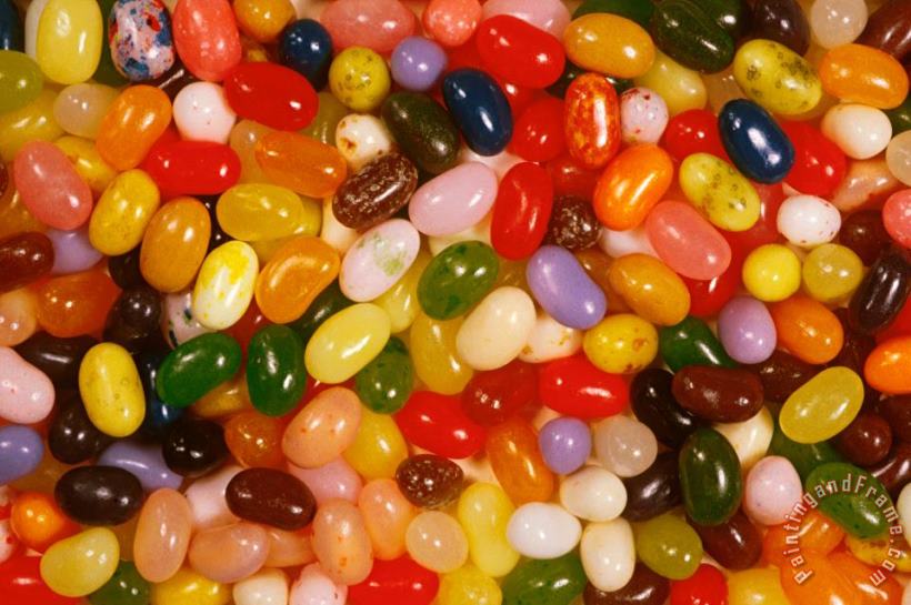 Others Closeup Of Assorted Jellybeans Art Print