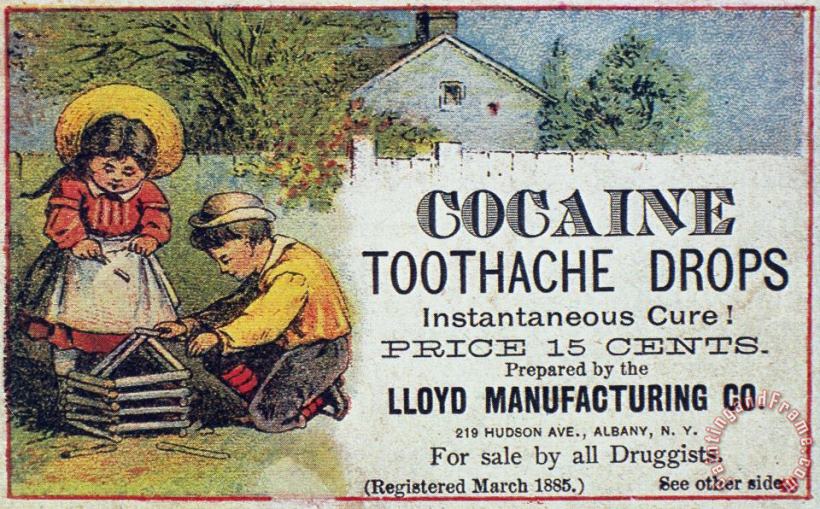 Cocaine Medicine Ad, 1885 painting - Others Cocaine Medicine Ad, 1885 Art Print
