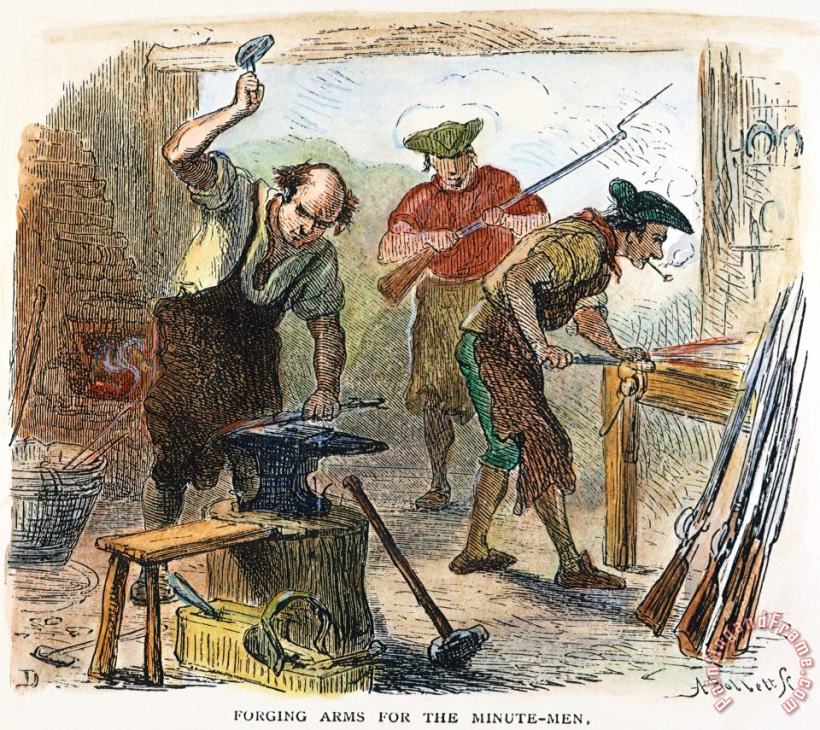 Others Colonial Blacksmith, 1776 Art Print