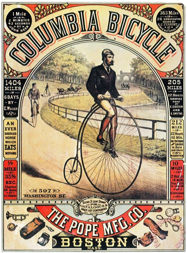 Others Columbia Bicycles Poster Art Print