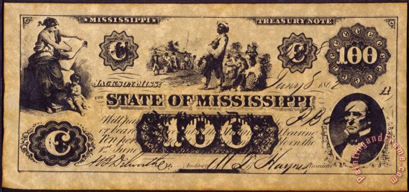 Others Confederate Banknote Art Painting