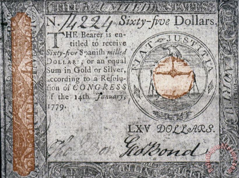 Continental Currency, 1779 painting - Others Continental Currency, 1779 Art Print