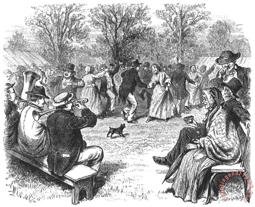 COUNTRY DANCE, c1870 painting - Others COUNTRY DANCE, c1870 Art Print