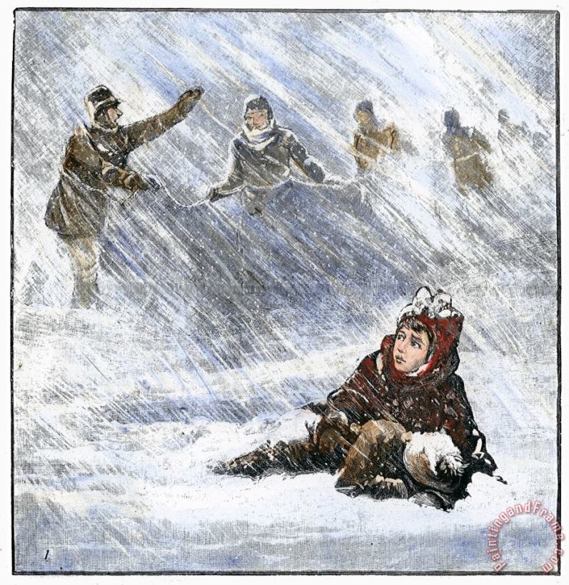 Others Dakota Blizzard, 1888 Art Print