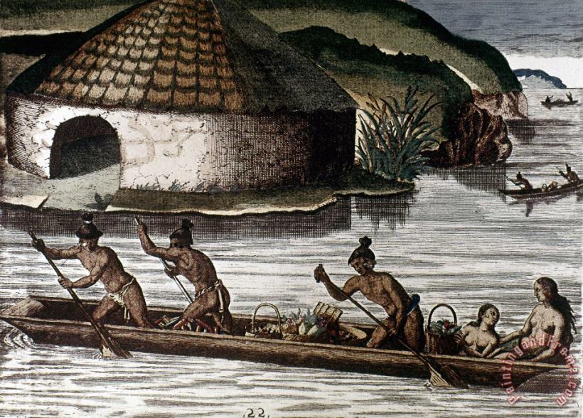 Others De Bry: Florida Native Americans Art Painting