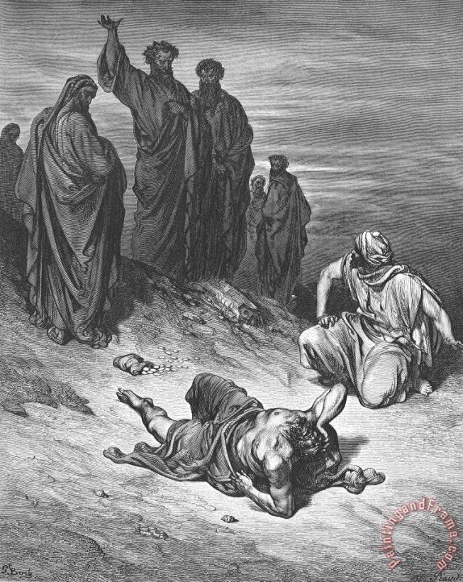 Death Of Ananias painting - Others Death Of Ananias Art Print