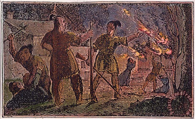 Deerfield Massacre, 1704 painting - Others Deerfield Massacre, 1704 Art Print