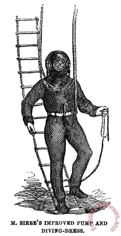 Others Diving Suit, 1855 Art Painting