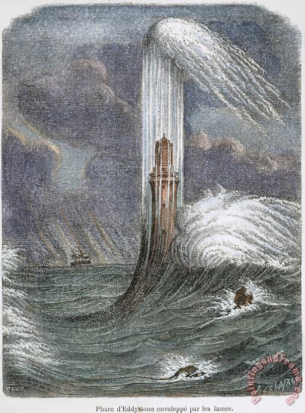 Eddystone Lighthouse, 1759 painting - Others Eddystone Lighthouse, 1759 Art Print