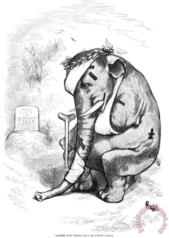 Election Cartoon, 1877 painting - Others Election Cartoon, 1877 Art Print