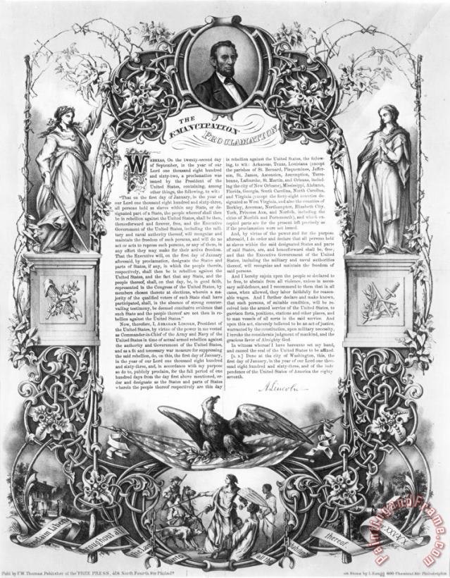 Emancipation Proclamation painting - Others Emancipation Proclamation Art Print