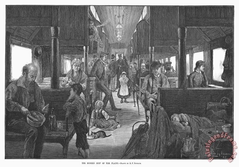 Others Emigrant Coach Car, 1886 Art Print