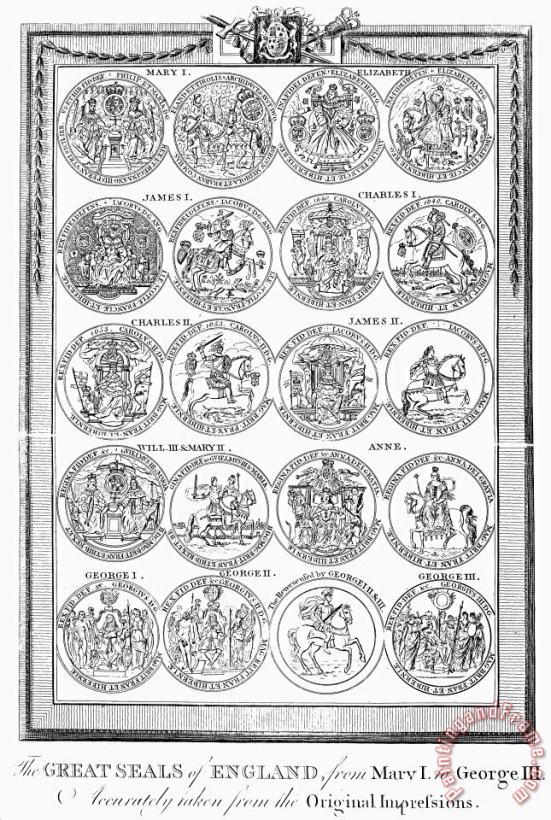 England: Royal Seals painting - Others England: Royal Seals Art Print