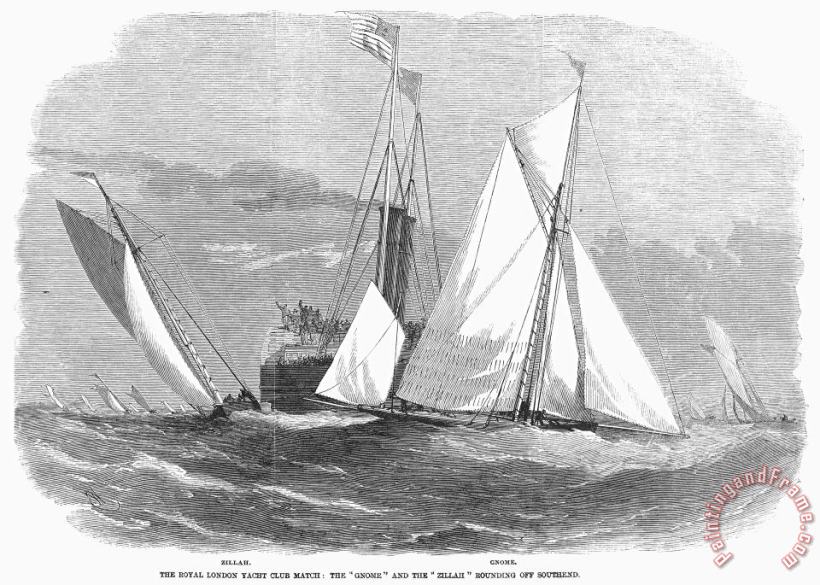 England: Yacht Race, 1858 painting - Others England: Yacht Race, 1858 Art Print