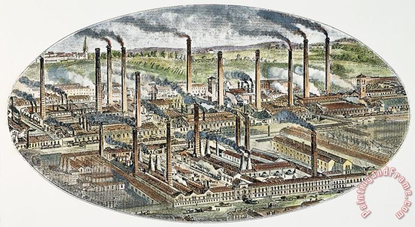 Others FACTORIES: ENGLAND, c1850 Art Painting