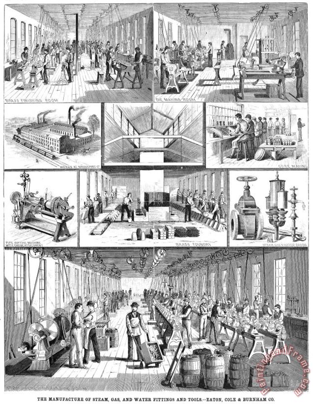 Factory Interior, 1880 painting - Others Factory Interior, 1880 Art Print