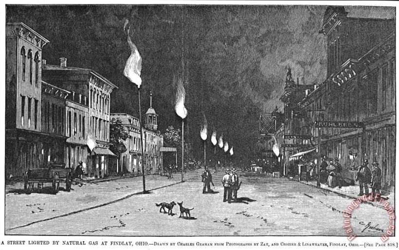 Others Gas Lights, 1885 Art Print