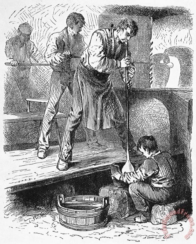 Glassworker, 19th Century painting - Others Glassworker, 19th Century Art Print