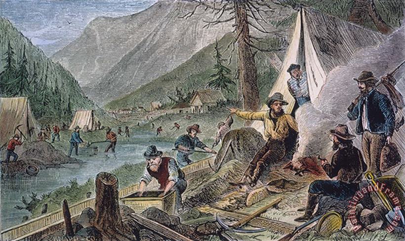 Gold Mining, 1853 painting - Others Gold Mining, 1853 Art Print