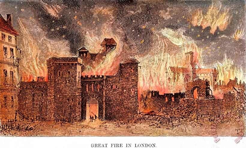 Great Fire Of London, 1666 painting - Others Great Fire Of London, 1666 Art Print