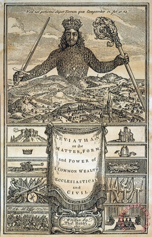 Hobbes: Leviathan, 1651 painting - Others Hobbes: Leviathan, 1651 Art Print