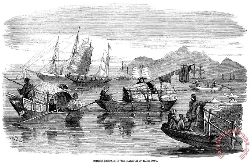 Others Hong Kong: Harbor, 1857 Art Painting