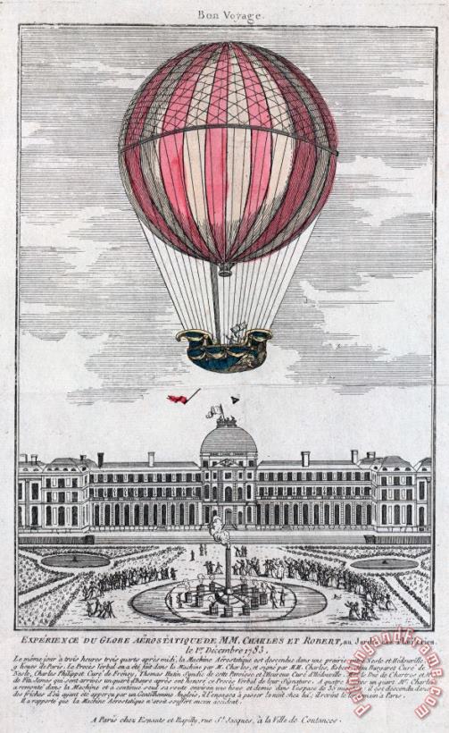 Others Hydrogen Balloon, 1783 Art Print
