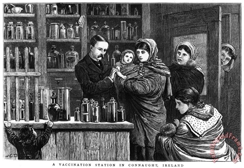 Ireland: Vaccination, 1880 painting - Others Ireland: Vaccination, 1880 Art Print