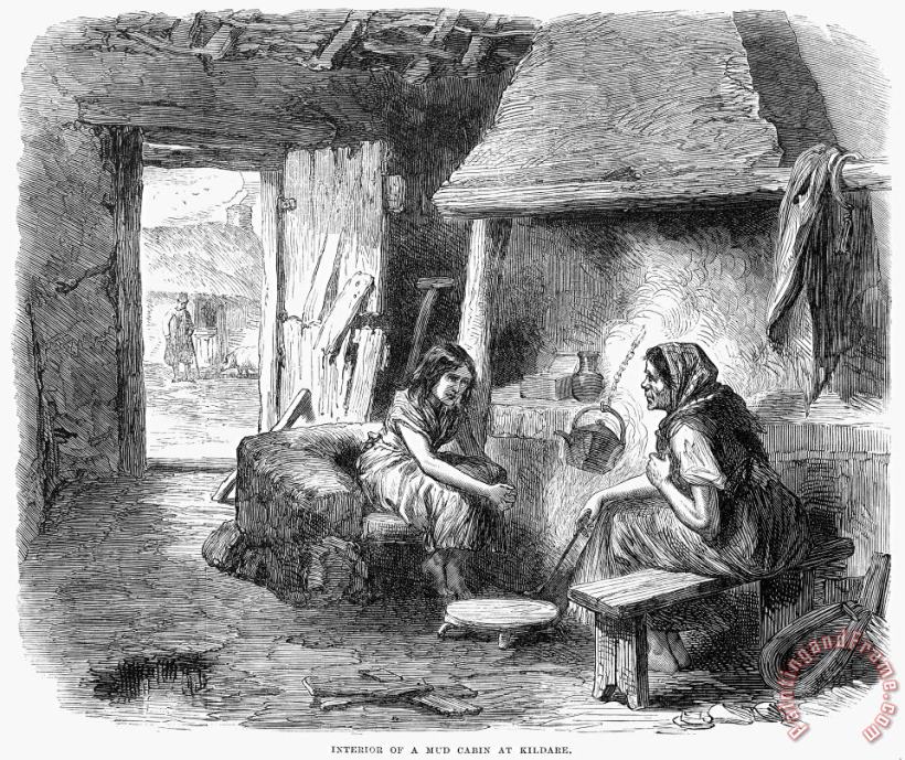 Irish Peasant Cabin, 1870 painting - Others Irish Peasant Cabin, 1870 Art Print