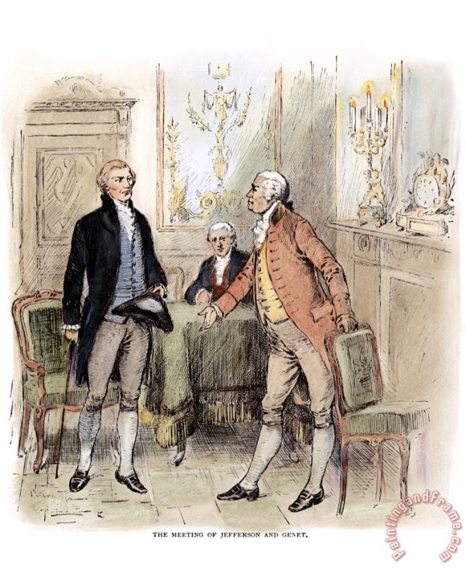 Jefferson & Genet, 1793 painting - Others Jefferson & Genet, 1793 Art Print