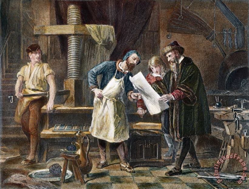 Others Johann Gutenberg Art Painting