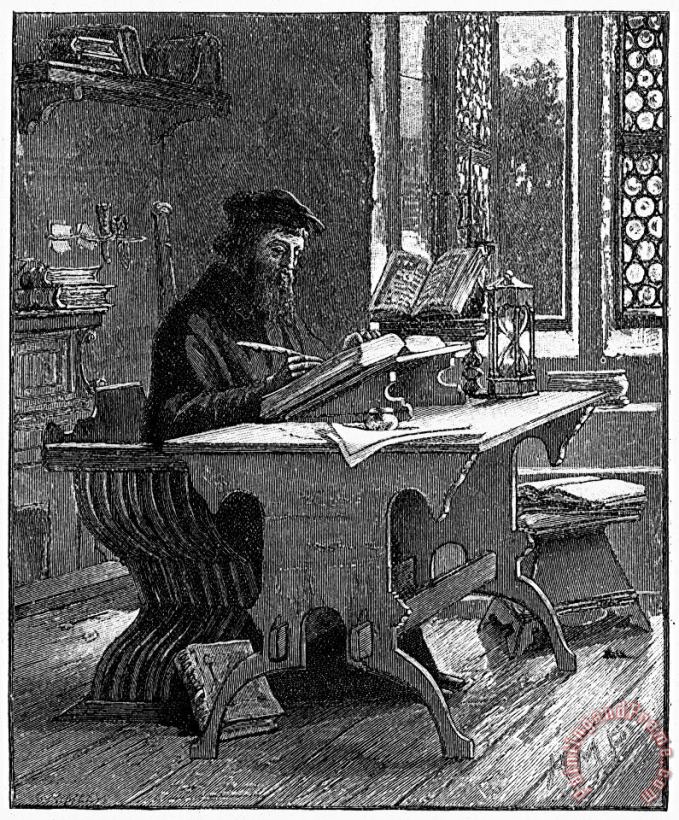 John Wycliffe (1320 -1384) painting - Others John Wycliffe (1320 -1384) Art Print